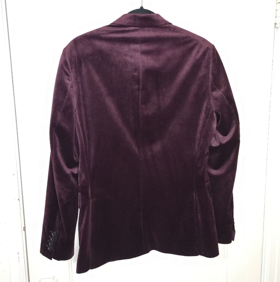 Men's Burgundy Blazer - Picture 6 of 10
